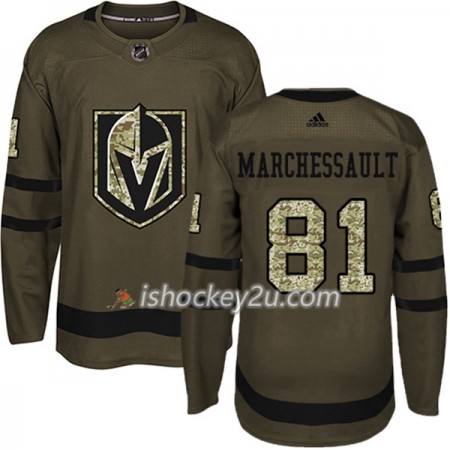 Mænd NHL Vegas Golden Knights Trøje Jonathan Marchessault 81 Adidas 2017-2018 Camo Grøn Authentic